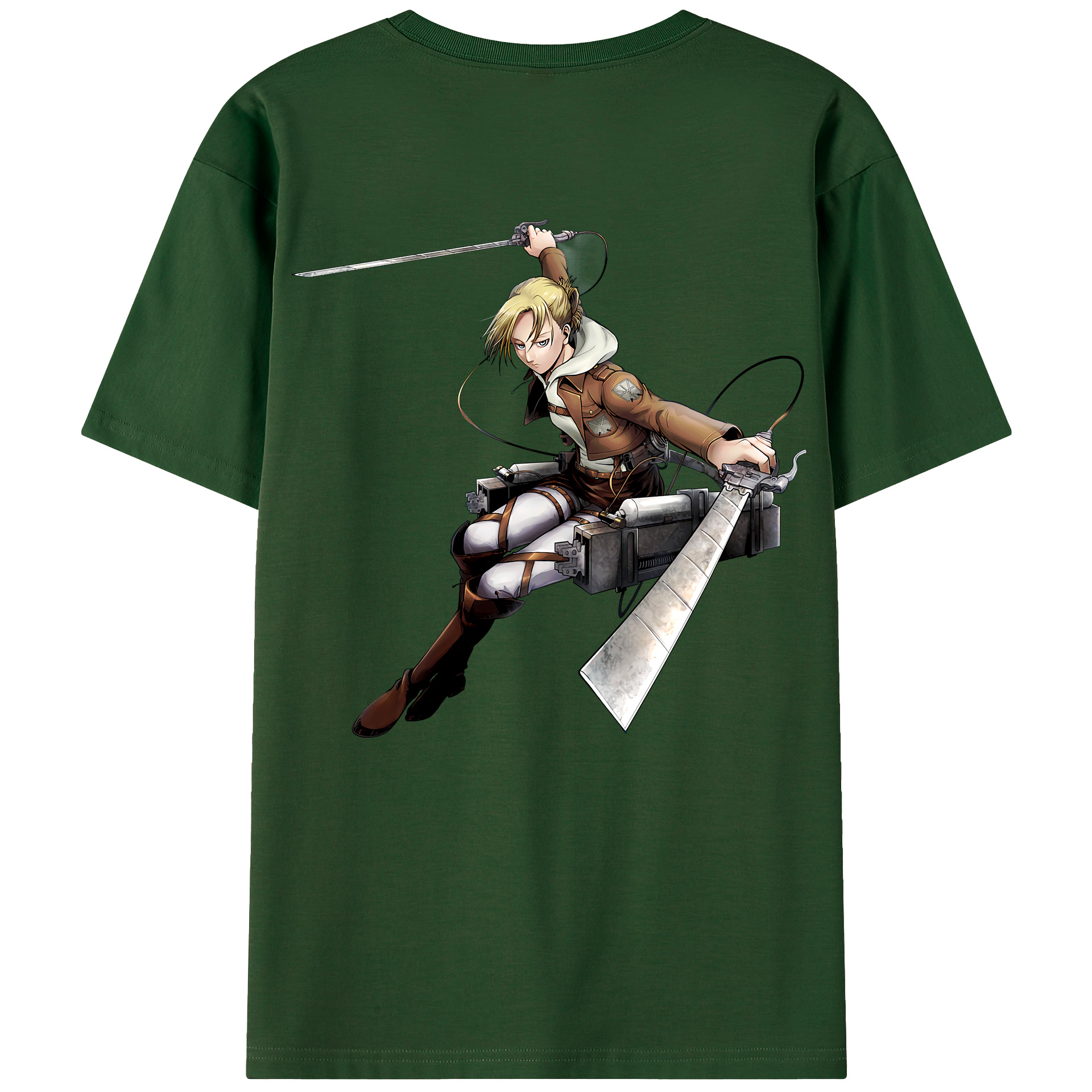 （画像用） 進撃の巨人 アニ・レオンハート Attack on Titan Annie Leonhart 綿100％半袖Tシャツ（背面プリント）